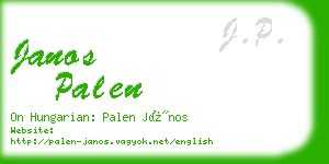 janos palen business card